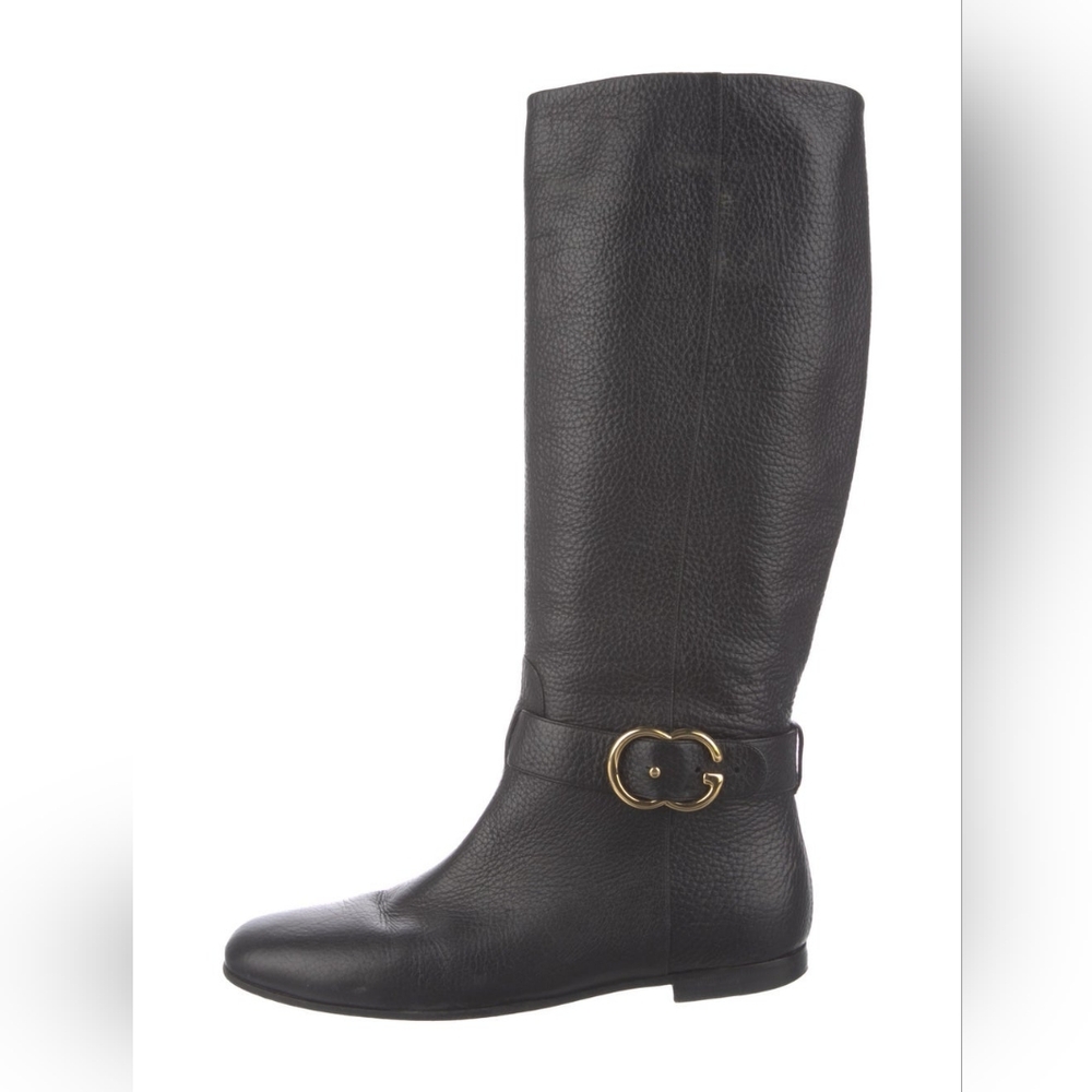 Gucci Leather Riding Boots